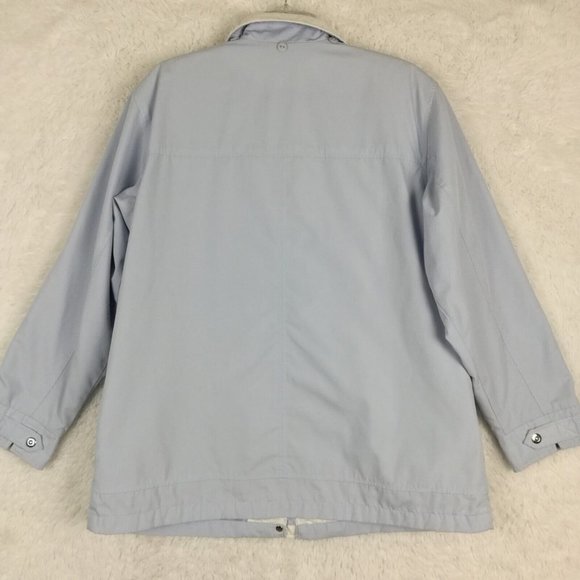 Mackintosh Womens Jacket Softshell Light Blue Lightweight Zip Front Pockets L - Picture 2 of 16